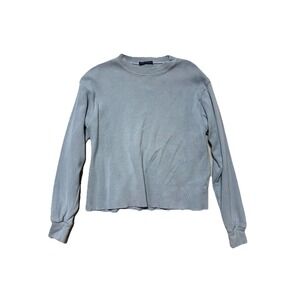 Brandy Melville Ribbed Light‎ Muted Blue Long Sleeve One Size
